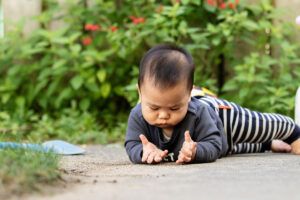 Photo: Baby on path